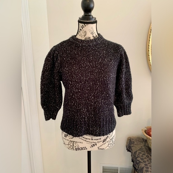 Pop Sugar Black and White Speckled Sweater Sz Small - Picture 1 of 5